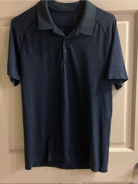 lululemon athletica Men's Navy Blue Polo Shirt
